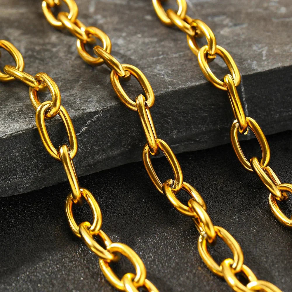 Paperclip Necklace & Bracelet Set