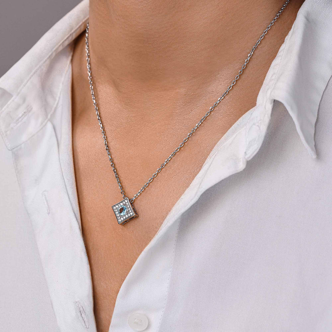 Soulful Waters Necklace - Aquamarine
