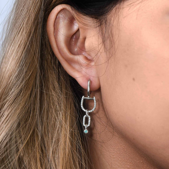 Stellar Pendulum Earrings - Aquamarine