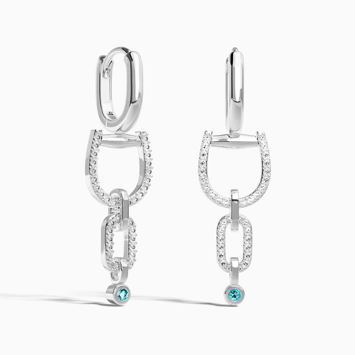 Stellar Pendulum Earrings - Aquamarine