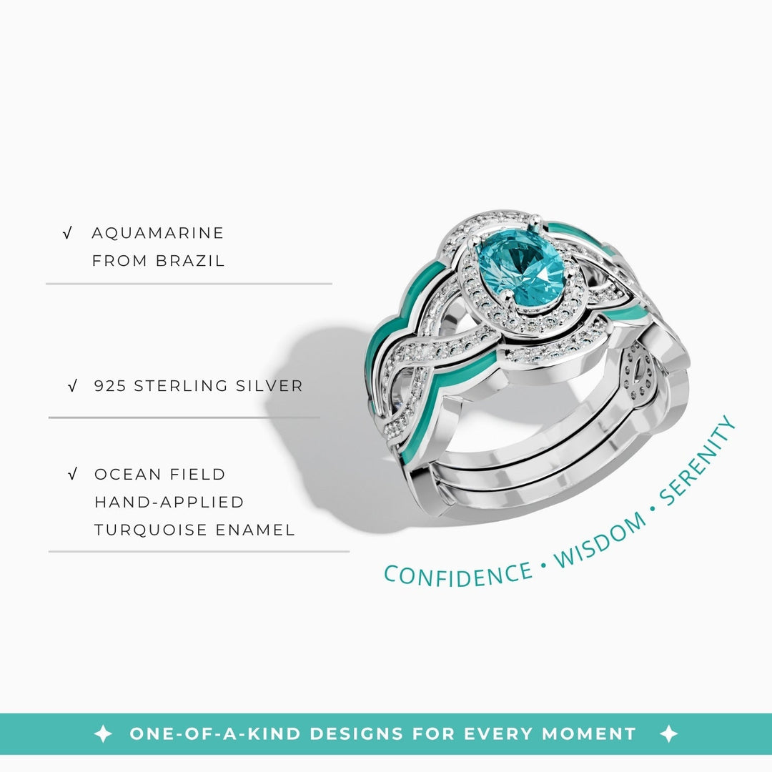 Sunset Canyons Ring - Aquamarine