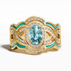 Sunset Canyons Ring - Aquamarine & Gold