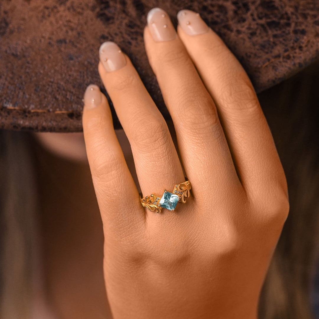 Sunspire Glow Ring - Aquamarine