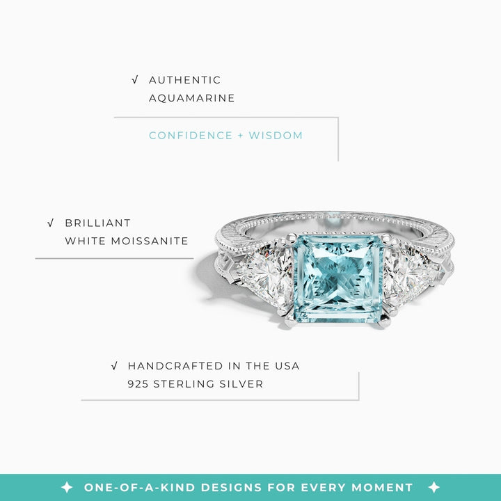 Tidal Embrace Ring - Aquamarine