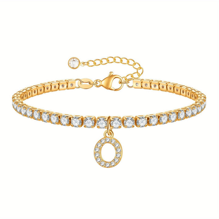 A-Z Diamond Initial Tennis Bracelet