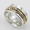 Vintage Gold Layered Silver Ring