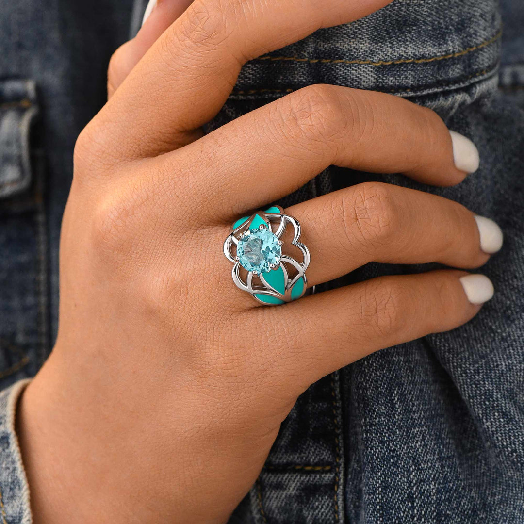 Wild Surges Ring - Aquamarine
