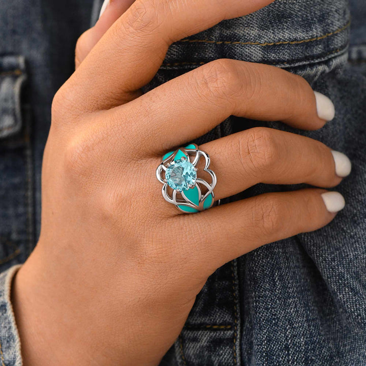 Wild Surges Ring - Aquamarine