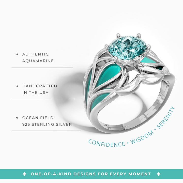 Wild Surges Ring - Aquamarine